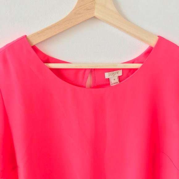 J Crew hot pink t shirt with cut out details - Picture 8 of 11